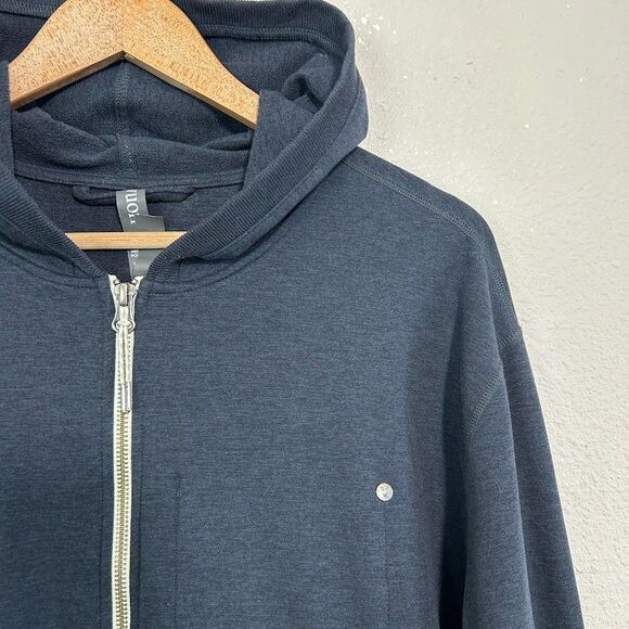 Vuori Coronado Hoodie Men's XL DreamKnit Midnight Heather Blue Zip Up Stretch - Picture 5 of 7